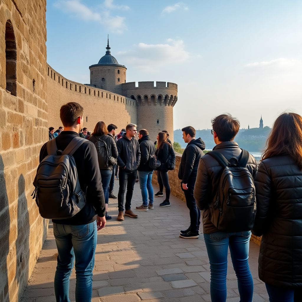 Grupa turista ispred Kalemegdanske tvrđave